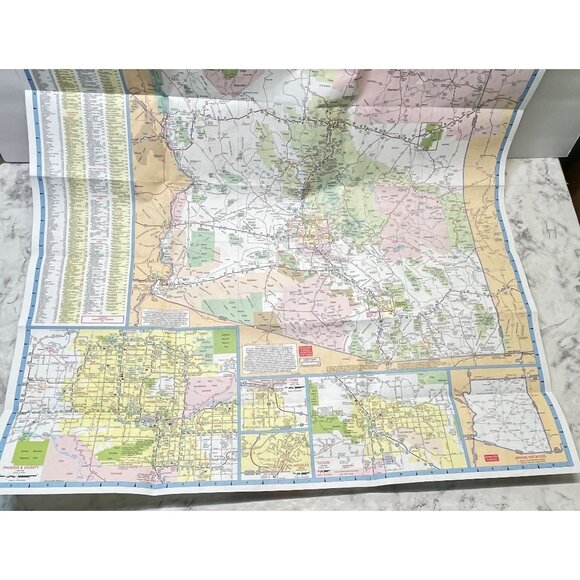 Arizona New Mexico State Map Transportation Travel Highway Map 2018 AAA - Picture 5 of 12